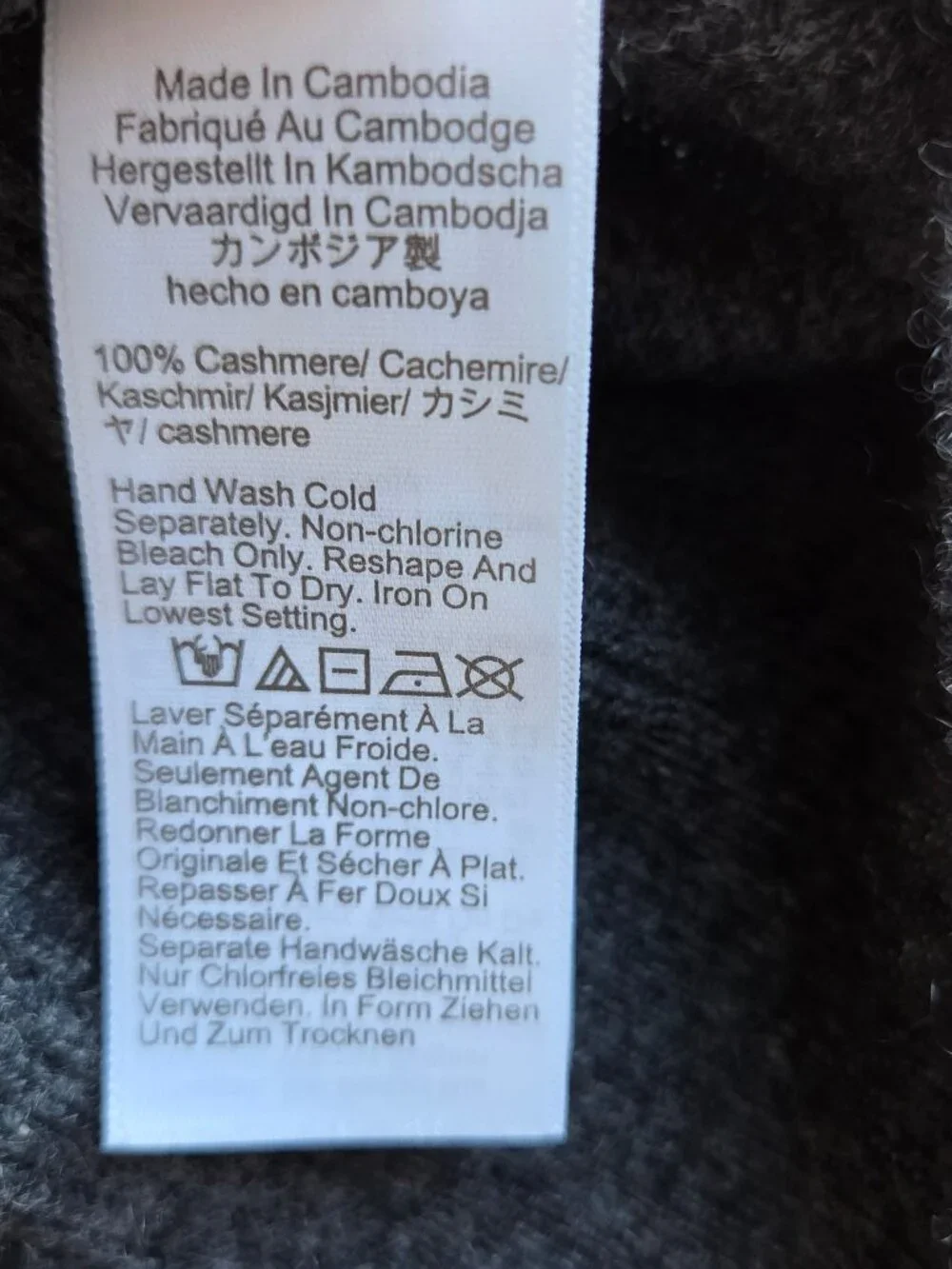 NWoT J.Crew 100% Goats Cashmere Cozy Soft Ribbed Sweater-Polo Grey #CM304